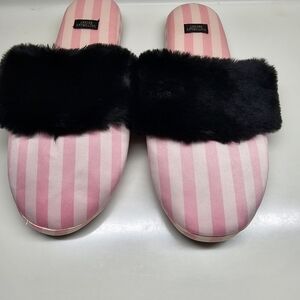 Victoria's Secret Pink Striped Women's Slippers